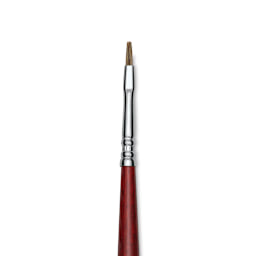 Escoda Bravo Light Ox Hair Brush - Bright, Long Handle, Size 1 close up