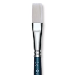 Grumbacher Academy Watercolor Brush - Stroke, Short Handle, Size 1/2" close up