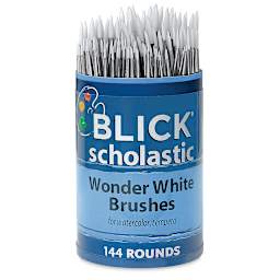Blick Scholastic Wonder White Brush Set - Round, Short Handle, Set of 144