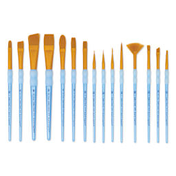 Royal & Langnickel Crafter's Choice Golden Taklon Classroom Pack - Assorted, Pkg of 15