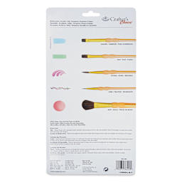 Royal & Langnickel Crafter's Choice Synthetic Camel Hair Brushes - Super Value Pack, back