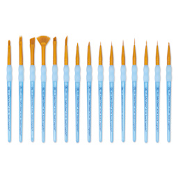 Royal & Langnickel Crafter's Choice Golden Taklon Classroom Pack - Detail, Pkg of 15