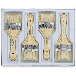 Royal & Langnickel White Bristle Classroom Value Packs - 12 pc Large area brushes in tray