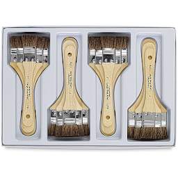 Royal Langnickel Natural Hair Classroom Value Packs - Large Area brushes shown in storage tray

