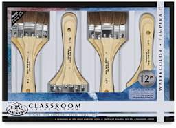 Royal Langnickel Natural Hair Classroom Value Packs - Top of package of Large Area Brushes
