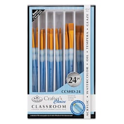 Royal & Langnickel Crafter's Choice Golden Taklon Classroom Pack - Shader and Wash, Pkg of 24