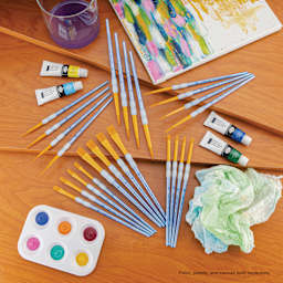 Royal & Langnickel Crafter's Choice Golden Taklon Classroom Pack - Round, Shader and Wash, Pkg of 24 (brushes with painting supplies, not included)