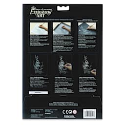 Royal & Langnickel Engraving Art Blank Board - Glow in the Dark, 11" x 14", Pkg of 6 - back of packaging