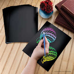 Royal & Langnickel Engraving Art Blank Board - Rainbow Foil, 8" x 10", Pkg of 6