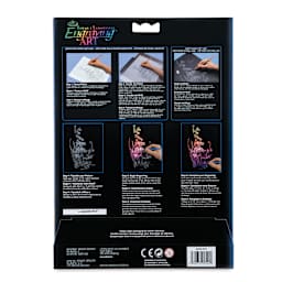 Royal & Langnickel Engraving Art Blank Board - Rainbow Foil, 8" x 10", Pkg of 6 back of packaging