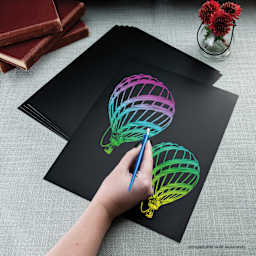 Royal & Langnickel Engraving Art Blank Board - Rainbow Foil, 11" x 14", Pkg of 6