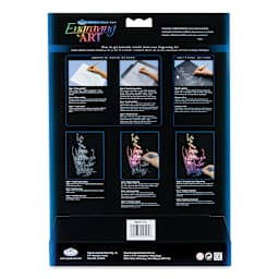 Royal & Langnickel Engraving Art Blank Board - Rainbow Foil, 11" x 14", Pkg of 6 back of packaging