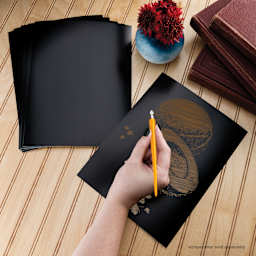 Royal & Langnickel Engraving Art Blank Board - Gold Foil, 8" x 10", Pkg of 6