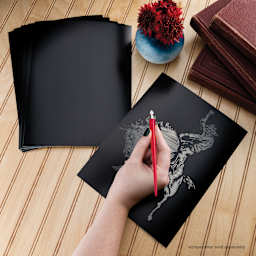 Royal & Langnickel Engraving Art Blank Board - Silver Foil, 8" x 10", Pkg of 6