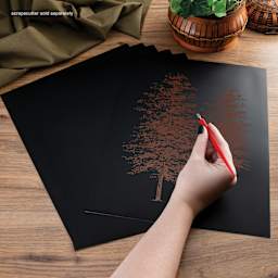 Royal & Langnickel Engraving Art Blank Board - Copper Foil, 11" x 14", Pkg of 6