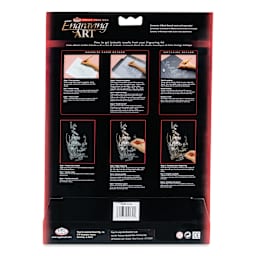 Royal & Langnickel Engraving Art Blank Board - Copper Foil, 11" x 14", Pkg of 6 back of packaging