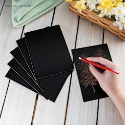 Royal & Langnickel Engraving Art Blank Board - Copper Foil, 5" x 7", Pkg of 6