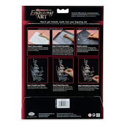 Royal & Langnickel Engraving Art Blank Board - Copper Foil, 5" x 7", Pkg of 6 back of packaging