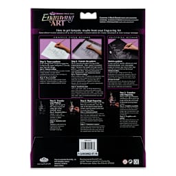 Royal & Langnickel Engraving Art Blank Board - Holographic Foil, 5" x 7", Pkg of 6 back of packaging