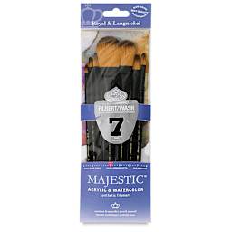 Royal Langnickel Majestic Brush Set - Filbert/Wash, Set of 7, front of the packaging