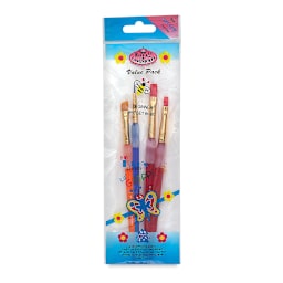 Royal & Langnickel Big Kid's Choice Lil' Grippers Synthetic Brushes - Beginner, Set of 4, front of pack