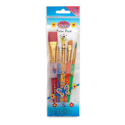 Royal & Langnickel Big Kid's Choice Lil' Grippers Synthetic Brushes - Flat Variety, Set of 5