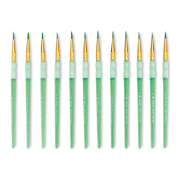 Big Kid's Choice Lil' Grippers Synthetic Brushes - Round, Size 2, Pkg of 12, fanned out