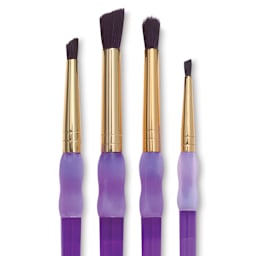 Royal & Langnickel Big Kid's Choice Lil' Grippers Synthetic Brushes - Pouncer, Set of 4