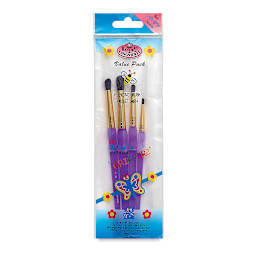 Royal & Langnickel Big Kid's Choice Lil' Grippers Synthetic Brushes - Pouncer, Set of 4, front of pack