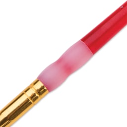 Big Kid's Choice Lil' Grippers Synthetic Brushes - Flat, Size 4, Pkg of 12, close-up of soft grip