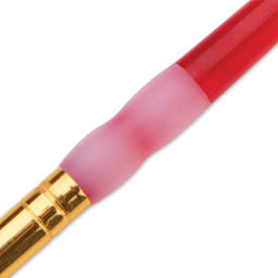 Big Kid's Choice Lil' Grippers Synthetic Brushes - Flat, Size 8, Pkg of 12, close-up of soft grip