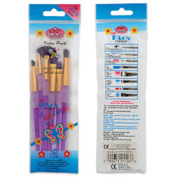Royal & Langnickel Big Kid's Choice Lil' Grippers Synthetic Brushes - Deluxe Texture, Set of 6