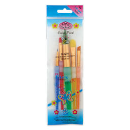 Royal & Langnickel Big Kid's Choice Lil' Grippers Synthetic Brushes - Round Variety, Set of 5, front of pack