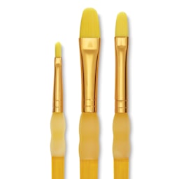 Royal & Langnickel Big Kid's Choice Lil' Grippers Synthetic Brushes - Filbert, Set of 3