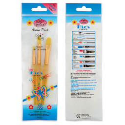 Royal & Langnickel Big Kid's Choice Lil' Grippers Synthetic Brushes - Filbert, Set of 3