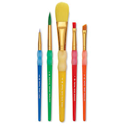 Royal & Langnickel Big Kid's Choice Lil' Grippers Synthetic Brushes - Filbert Variety, Set of 5