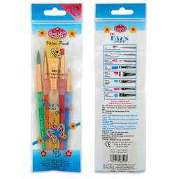 Royal & Langnickel Big Kid's Choice Lil' Grippers Synthetic Brushes - Filbert Variety, Set of 5, front of pack