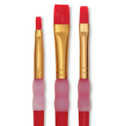 Royal & Langnickel Big Kid's Choice Lil' Grippers Synthetic Brushes - Shader, Set of 3