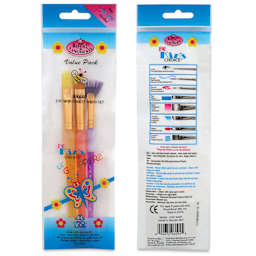 Royal & Langnickel Big Kid's Choice Lil' Grippers Synthetic Brushes - Wisp Variety, Set of 3, front of pack