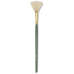Princeton Good Synthetic Golden Taklon Brush - Fan, Short Handle, Size 4