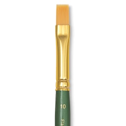 Princeton Good Synthetic Golden Taklon Brush - Flat, Short Handle, Size 10
