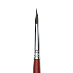 Escoda Aquario Squirrel Hair Brush - Round, Short Handle, Size 4, close-up