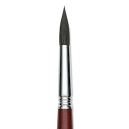 Escoda Aquario Squirrel Hair Brush - Round, Short Handle, Size 14, close-up