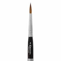 Escoda Optimo Kolinsky Sable Watercolor Travel Brush - Round, Size 4, close up