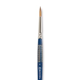 Escoda Optimo Kolinsky Sable Brush - Pointed Round, Short Handle, Size 4