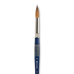 Escoda Optimo Kolinsky Sable Brush - Pointed Round, Short Handle, Size 14