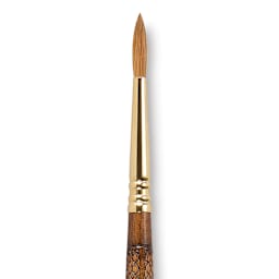 Escoda Reserva Kolinsky-Tajmyr Sable Brush - Pointed Round, Short Handle, Size 4 (close-up)
