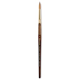 Escoda Reserva Kolinsky-Tajmyr Sable Brush - Pointed Round, Short Handle, Size 6 (full length)