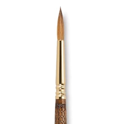 Escoda Reserva Kolinsky-Tajmyr Sable Brush - Pointed Round, Short Handle, Size 6 (close-up)