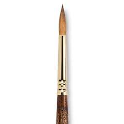 Escoda Reserva Kolinsky-Tajmyr Sable Brush - Pointed Round, Short Handle, Size 8 (close-up)